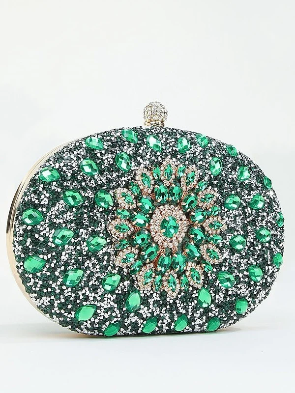 Polyester Waterproof Crystals Rhinestone Clutches & Evening Bags - Image 3