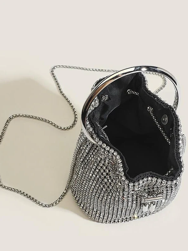 PU Leather Large Capacity Solid Color Chain Clutches & Evening Bags - Image 2