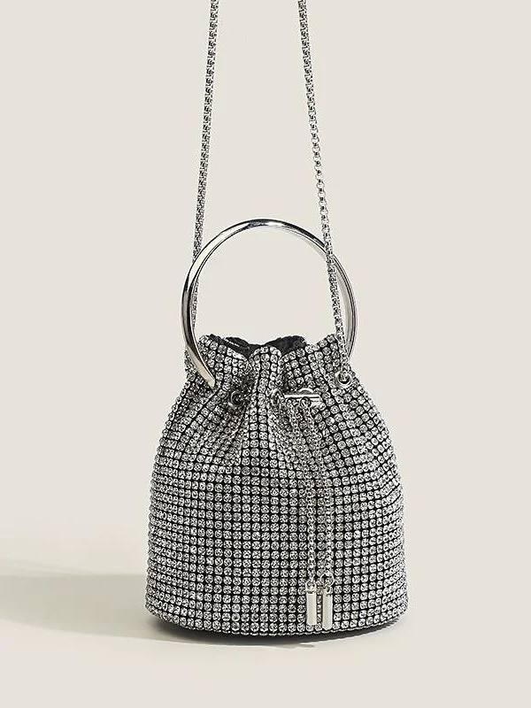 PU Leather Large Capacity Solid Color Chain Clutches & Evening Bags - Image 3