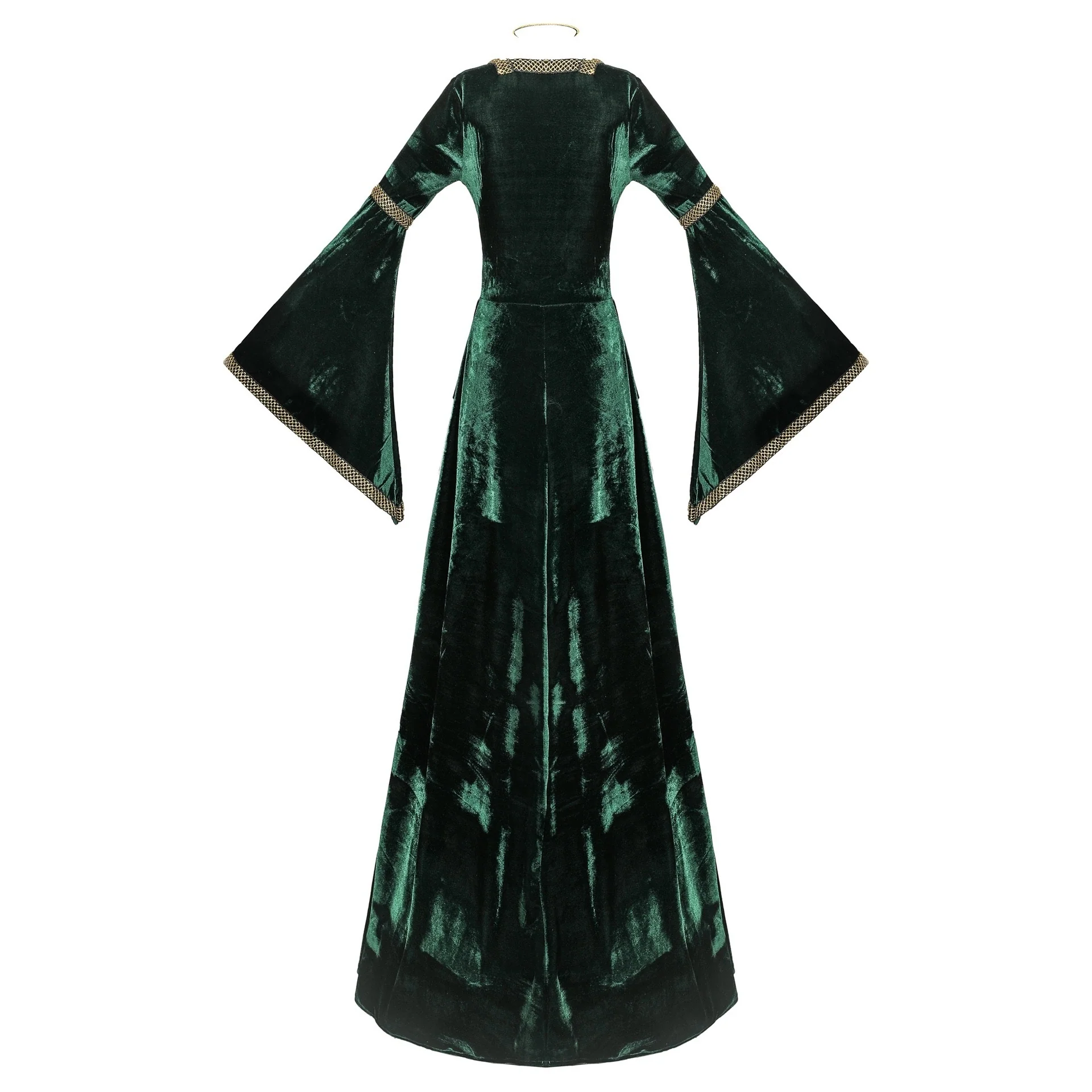 Ren Faire Witch Elven Women's Fantasy Royal Halloween Carnival Masquerade Medieval Renaissance Celtic Dress - Image 2