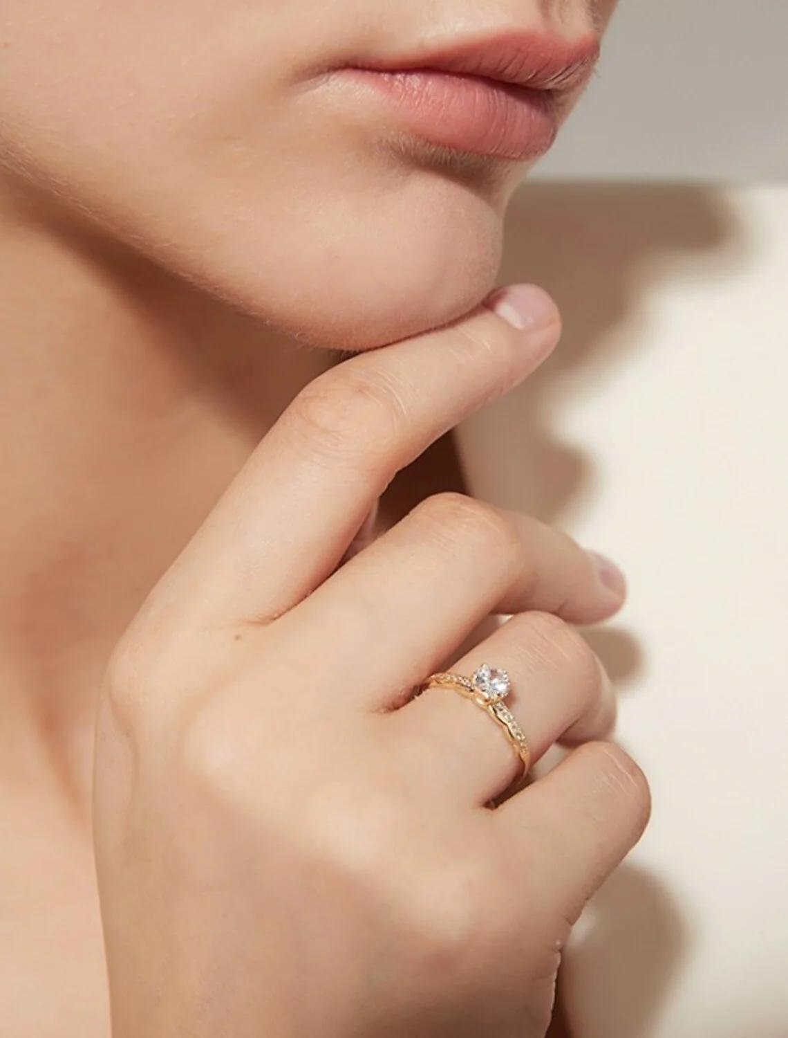 Ring Party Classic Gold S925 Sterling Silver Precious Stylish Simple - Image 4