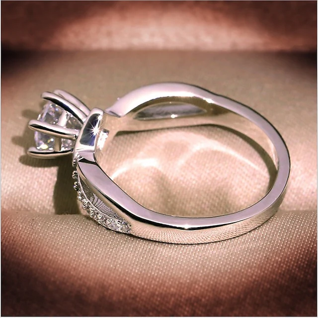 Ring Party Classic Silver Alloy Simple Elegant - Image 4