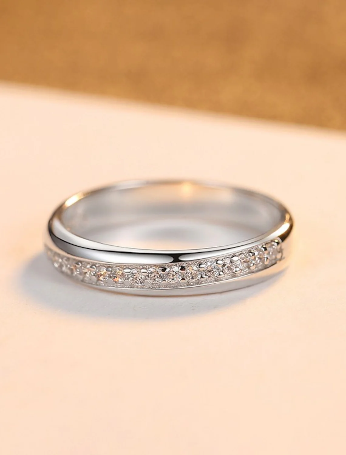Ring Wedding Classic Silver S925 Sterling Silver Precious Stylish Simple - Image 3