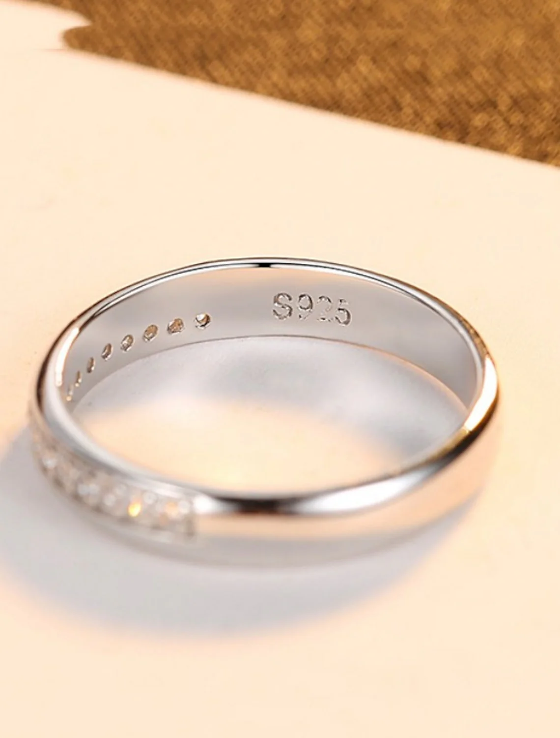 Ring Wedding Classic Silver S925 Sterling Silver Precious Stylish Simple - Image 4