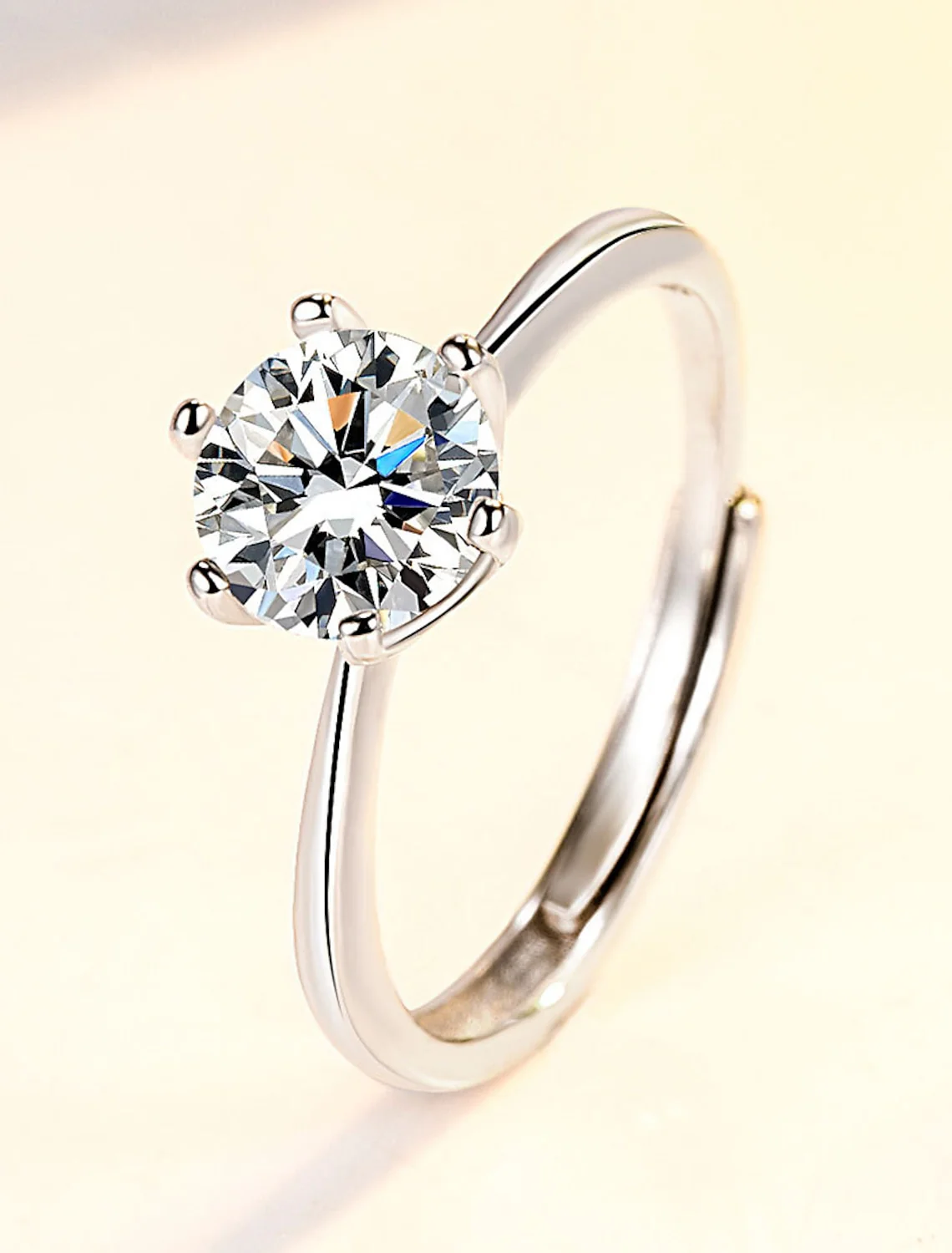 Ring Wedding Geometrical Silver Rhinestone S925 Sterling Silver Stylish Simple Luxury - Image 2
