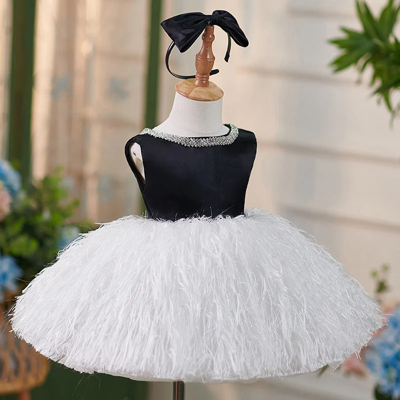 Satin Knee-length 1st Birthday Party Baby Girl Dress - Image 6