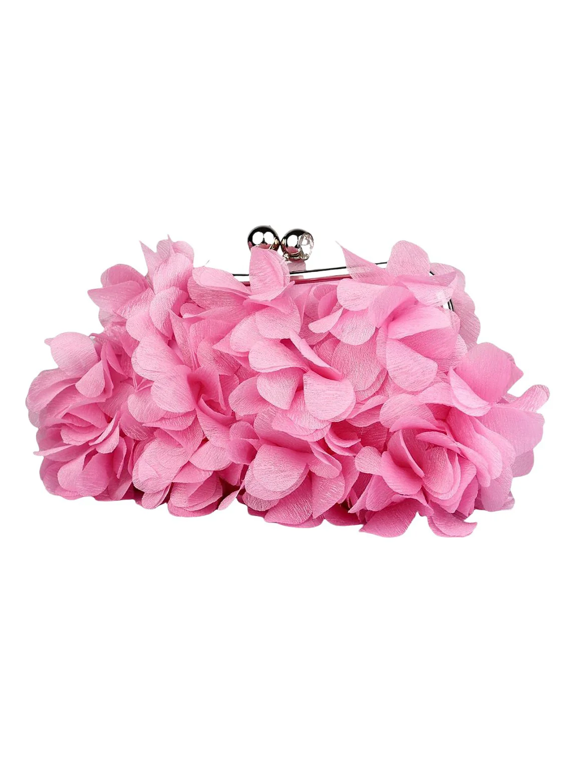 Satin Solid Color Rhinestone Chain Clutch Bags - Image 8