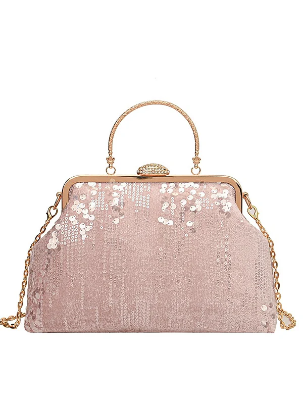 Sequin Large Capacity Foldable Clutches Handbags With Synthetic - Image 5