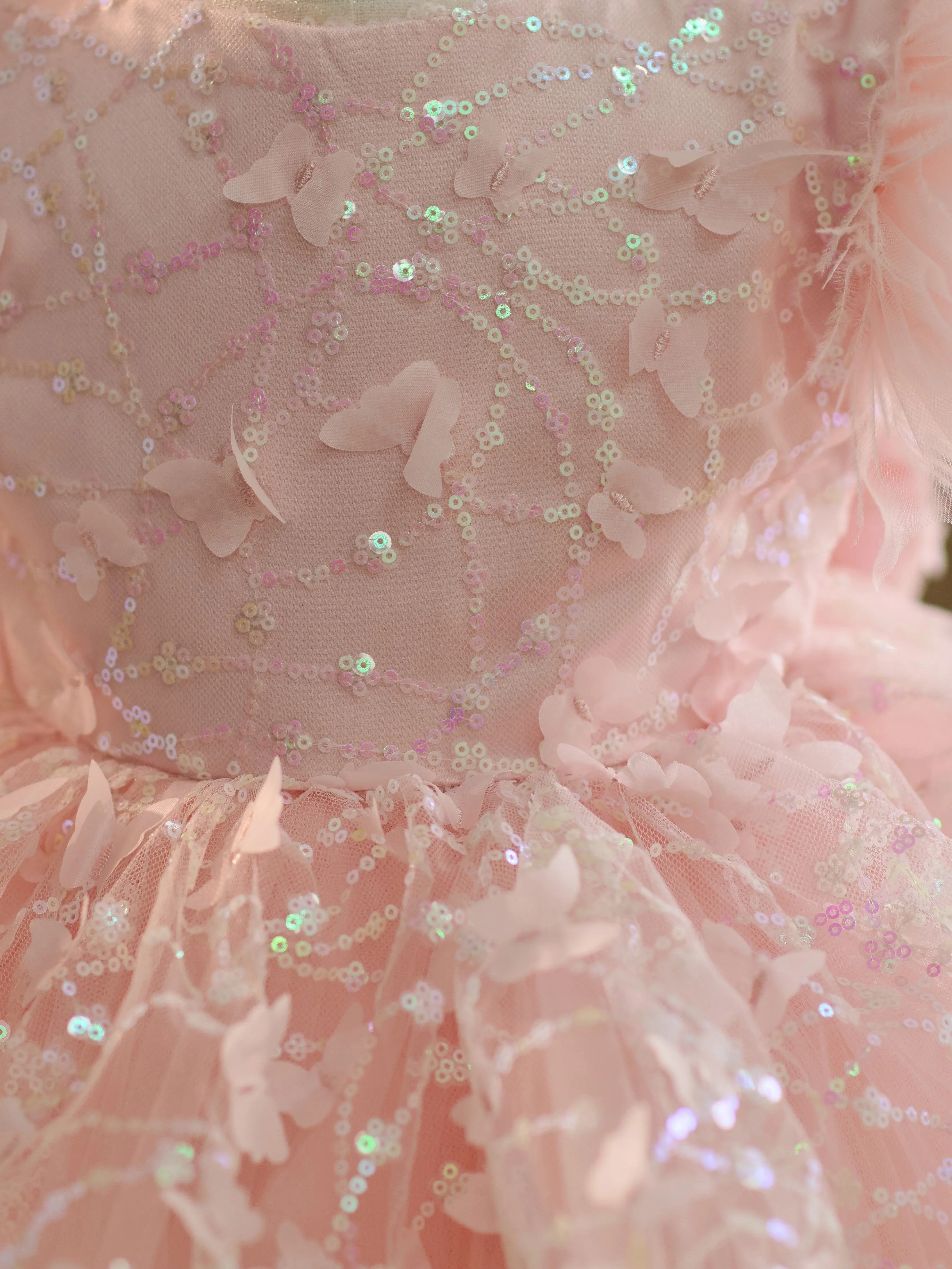 Sequins Tulle Knee-length 1st Birthday Party Dress - Image 10