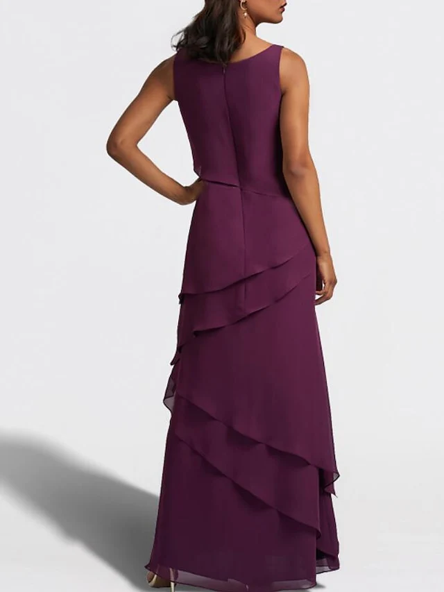Sheath/Column Floor-Length Mother of the Bride Dresses with Jacket - Image 2