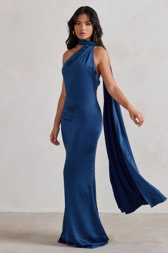 Sheath/Column Halter Floor-length Prom Dresses - Image 5
