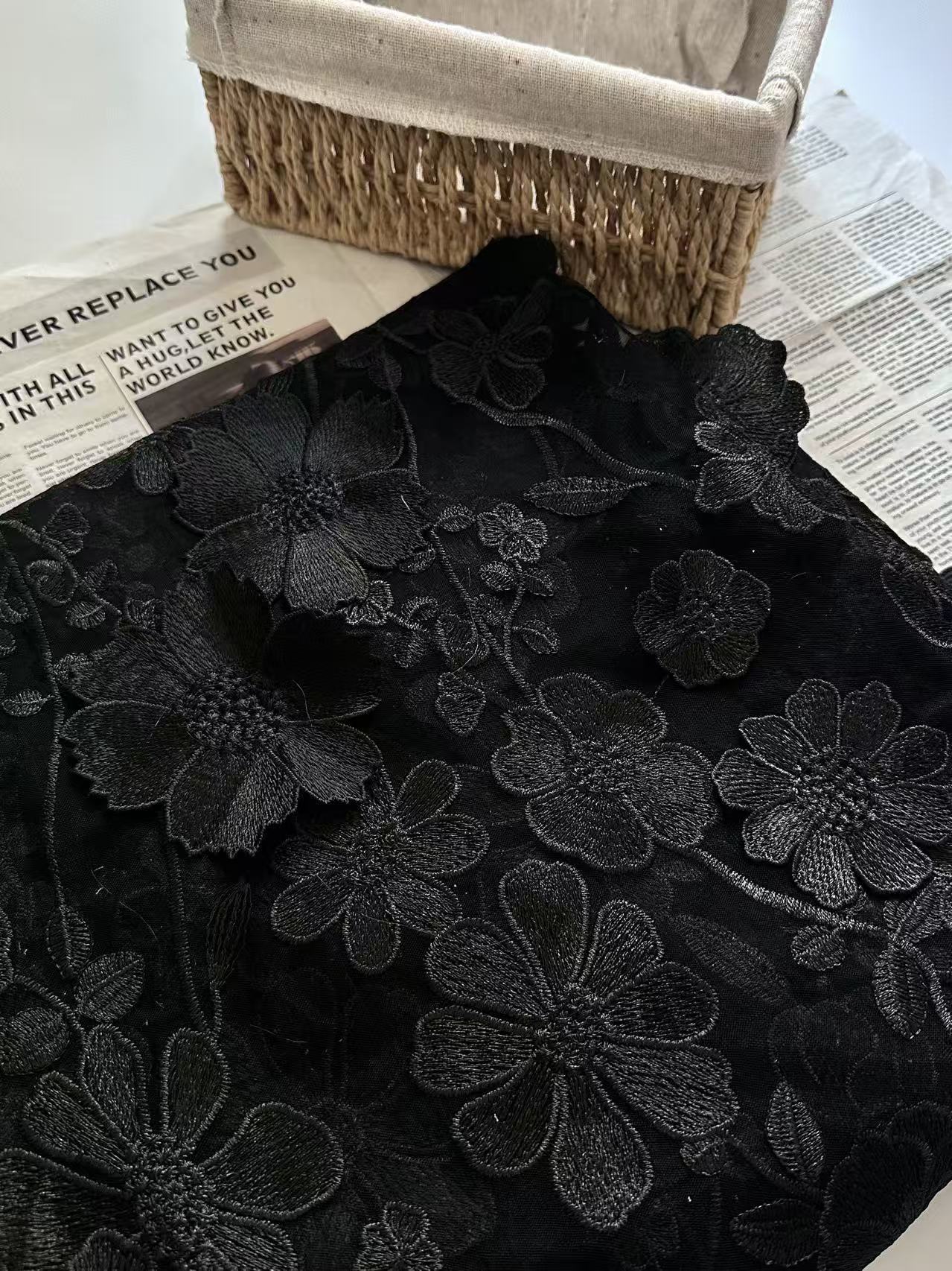 Sheath/Column High Neck Lace Floral Mother of the Bride Dresses Long Sleeves Tea-Length - Image 11