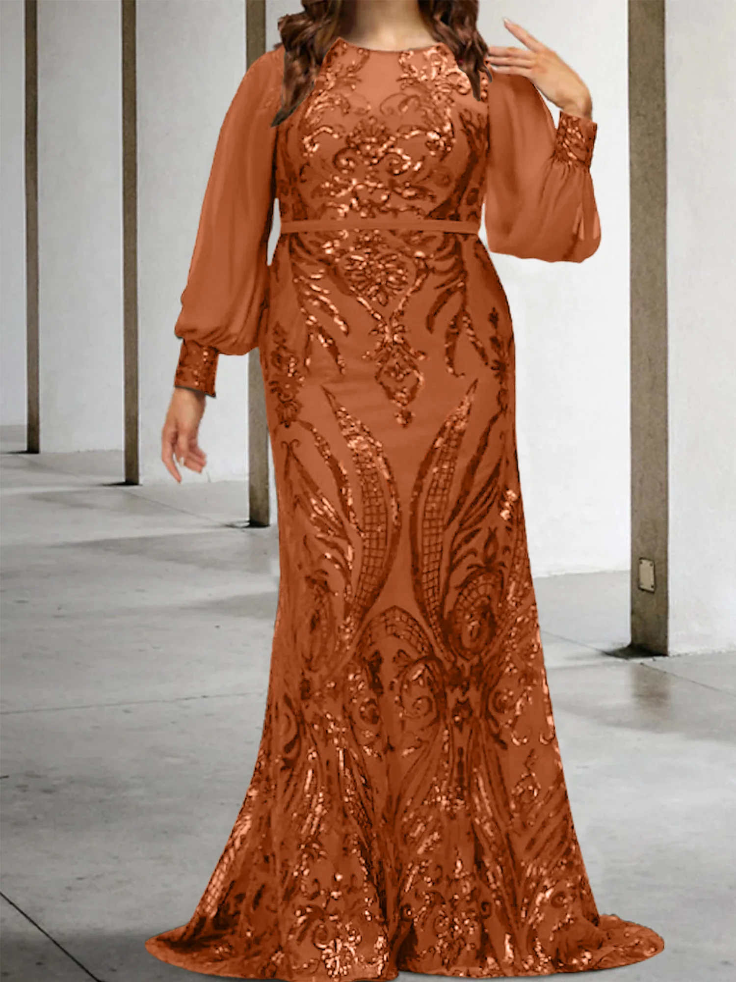 Sheath/Column Mother of the Bride Dresses with Sequins - Image 10