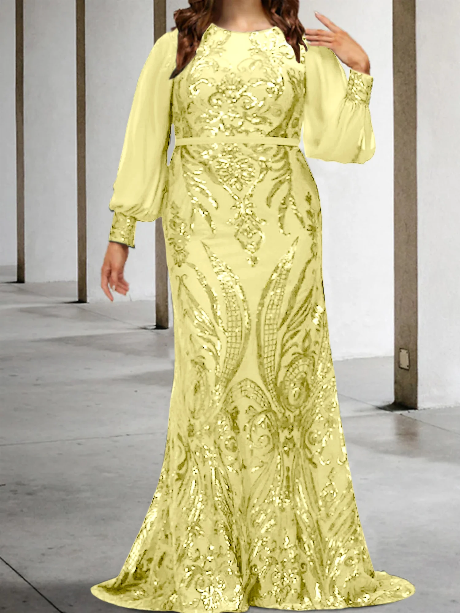 Sheath/Column Mother of the Bride Dresses with Sequins - Image 11