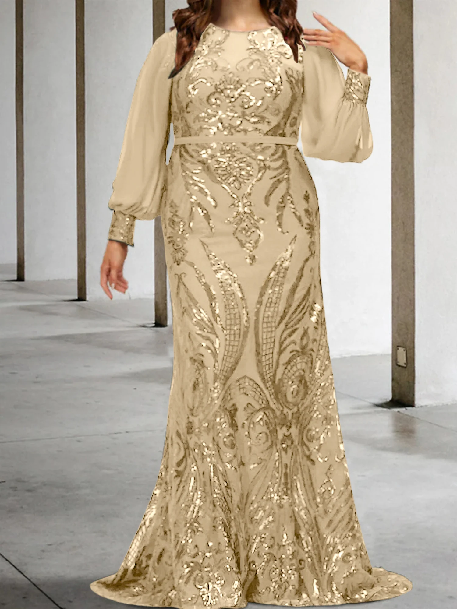 Sheath/Column Mother of the Bride Dresses with Sequins - Image 12