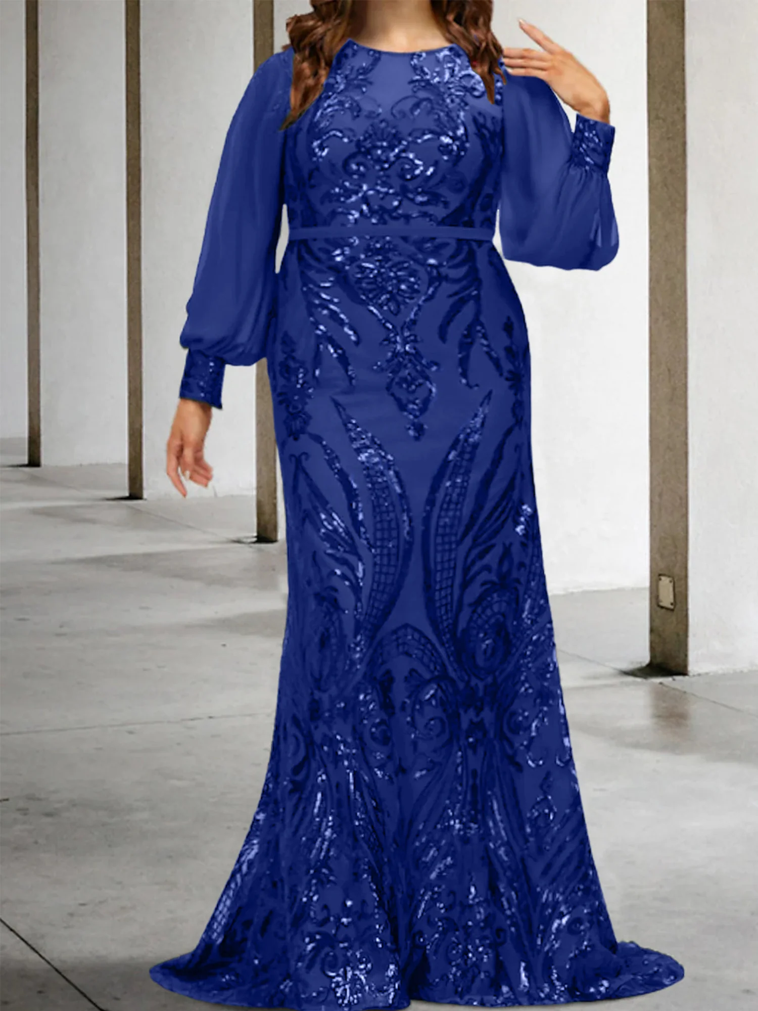 Sheath/Column Mother of the Bride Dresses with Sequins - Image 15