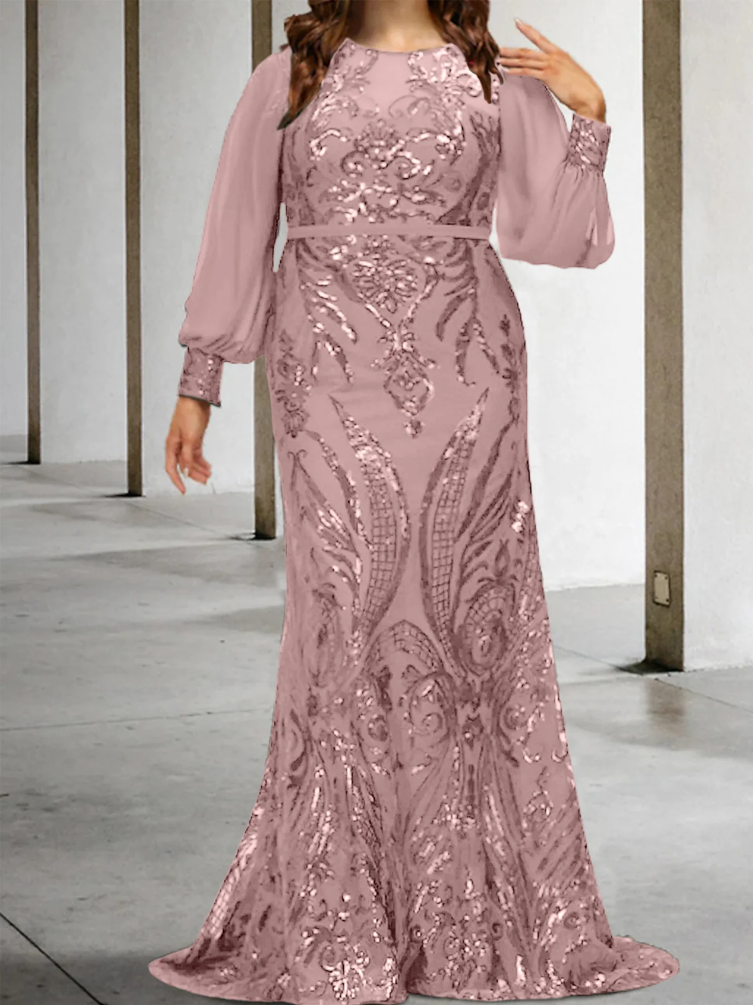 Sheath/Column Mother of the Bride Dresses with Sequins - Image 17