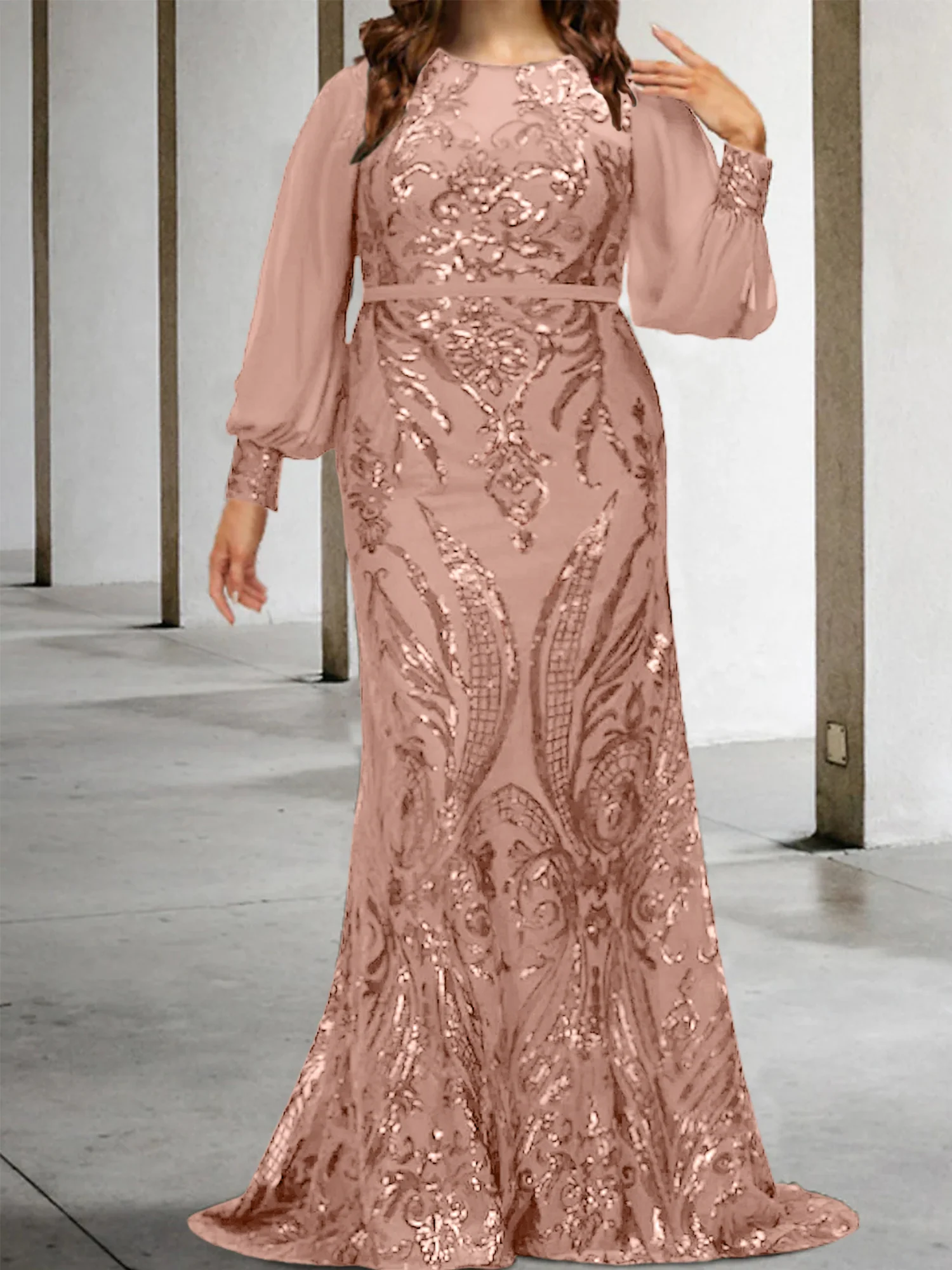 Sheath/Column Mother of the Bride Dresses with Sequins - Image 19