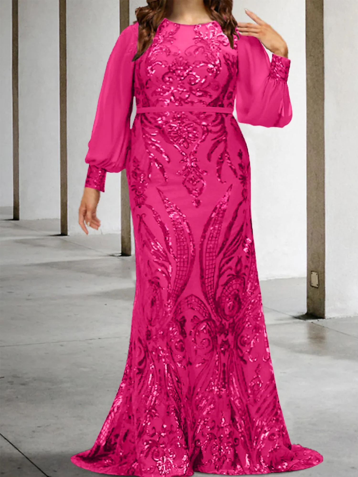 Sheath/Column Mother of the Bride Dresses with Sequins - Image 24
