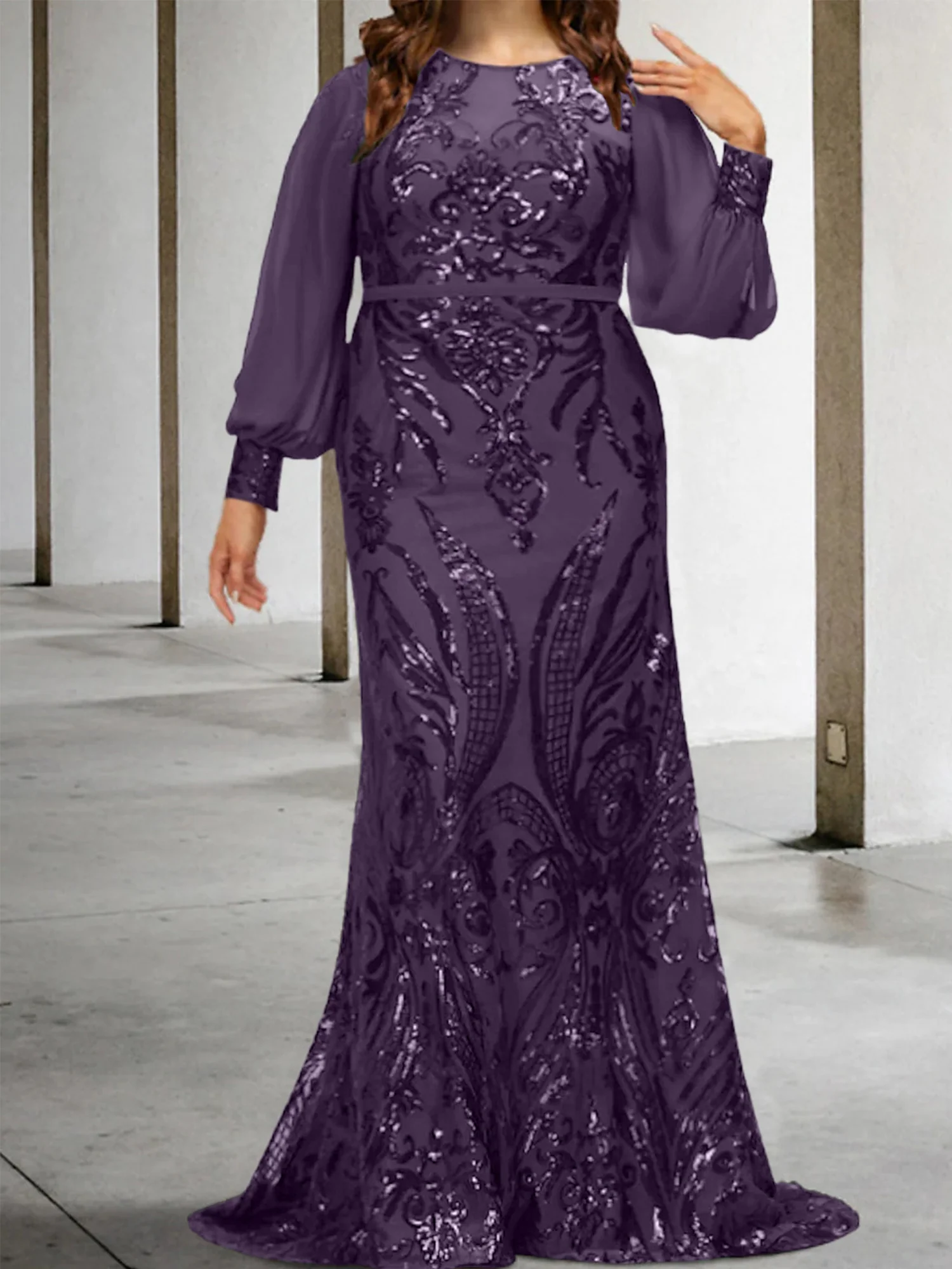 Sheath/Column Mother of the Bride Dresses with Sequins - Image 26
