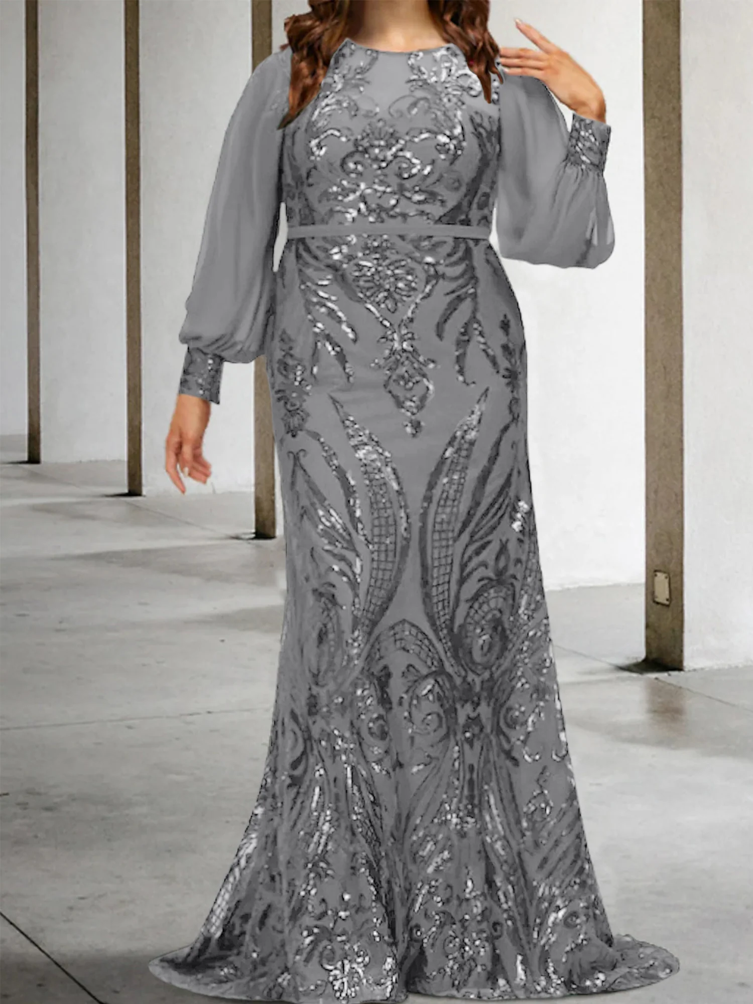 Sheath/Column Mother of the Bride Dresses with Sequins - Image 27
