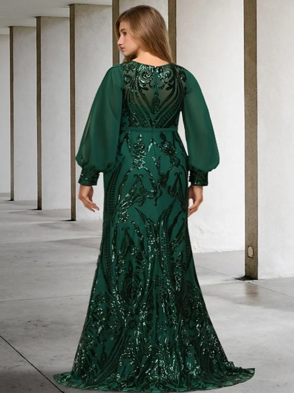 Sheath/Column Mother of the Bride Dresses with Sequins - Image 3
