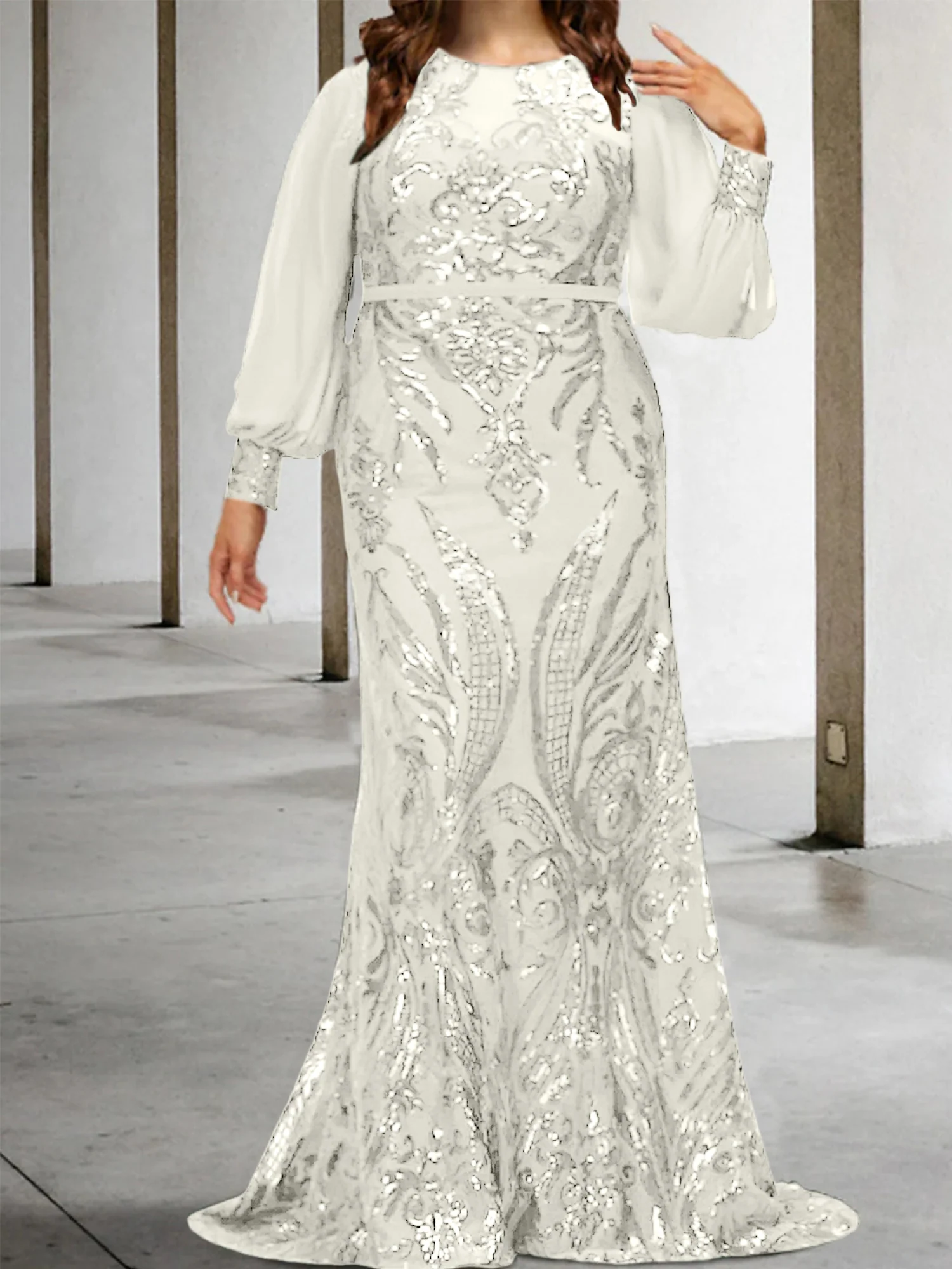 Sheath/Column Mother of the Bride Dresses with Sequins - Image 30