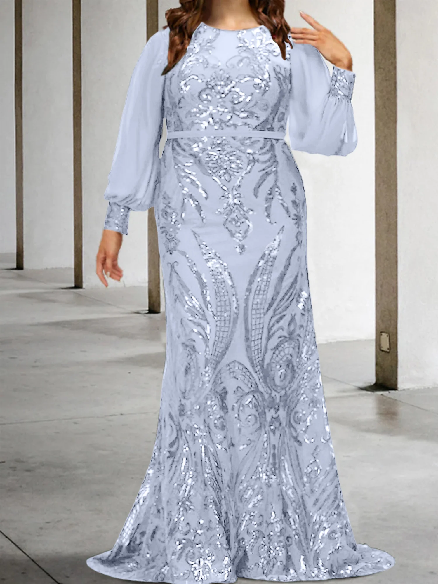 Sheath/Column Mother of the Bride Dresses with Sequins - Image 31