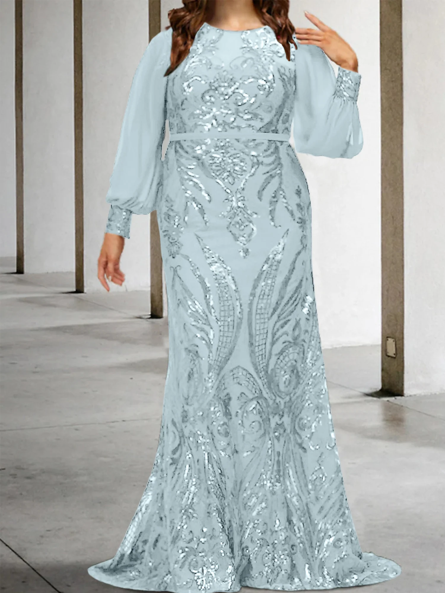 Sheath/Column Mother of the Bride Dresses with Sequins - Image 32