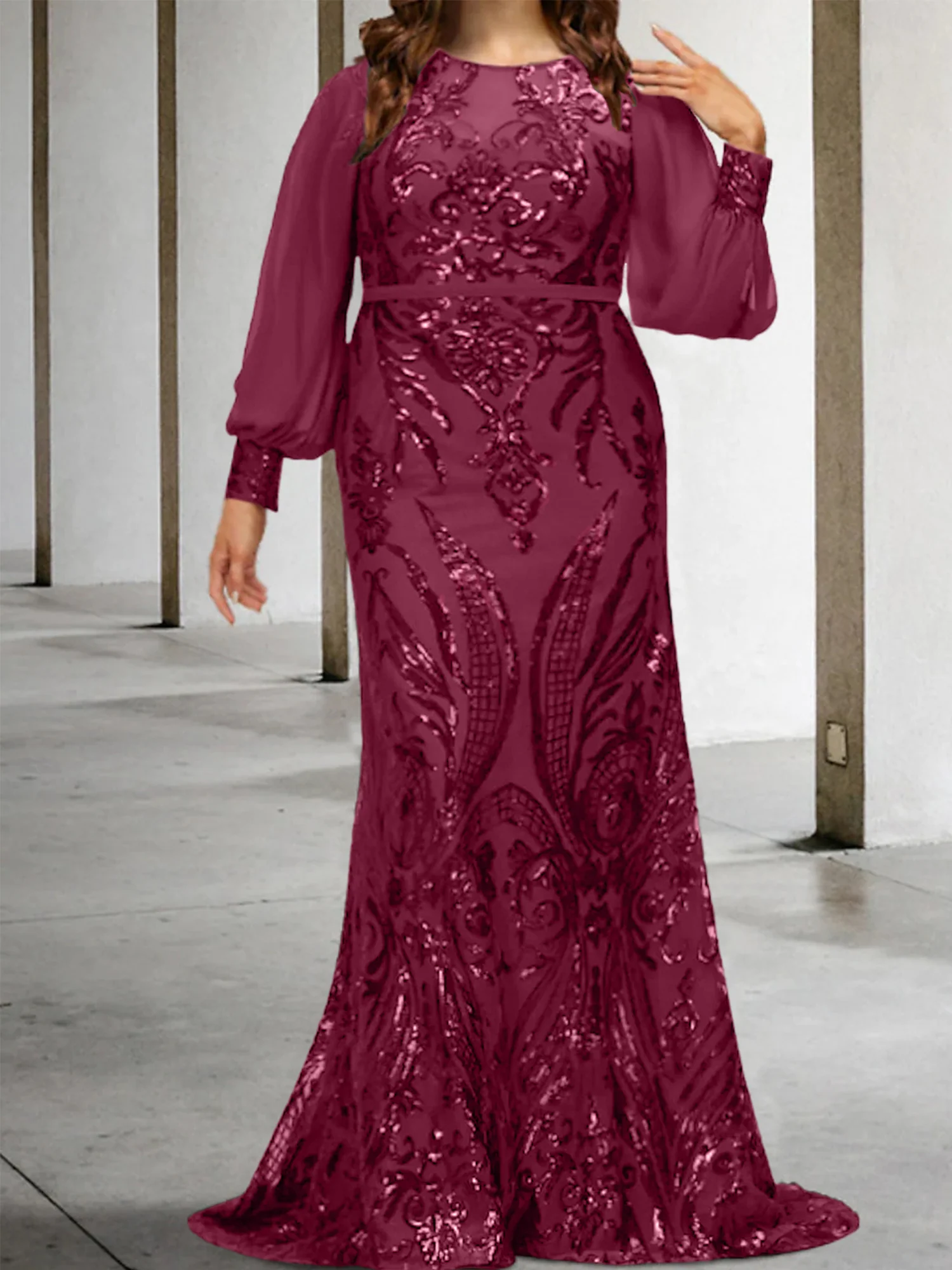 Sheath/Column Mother of the Bride Dresses with Sequins - Image 33
