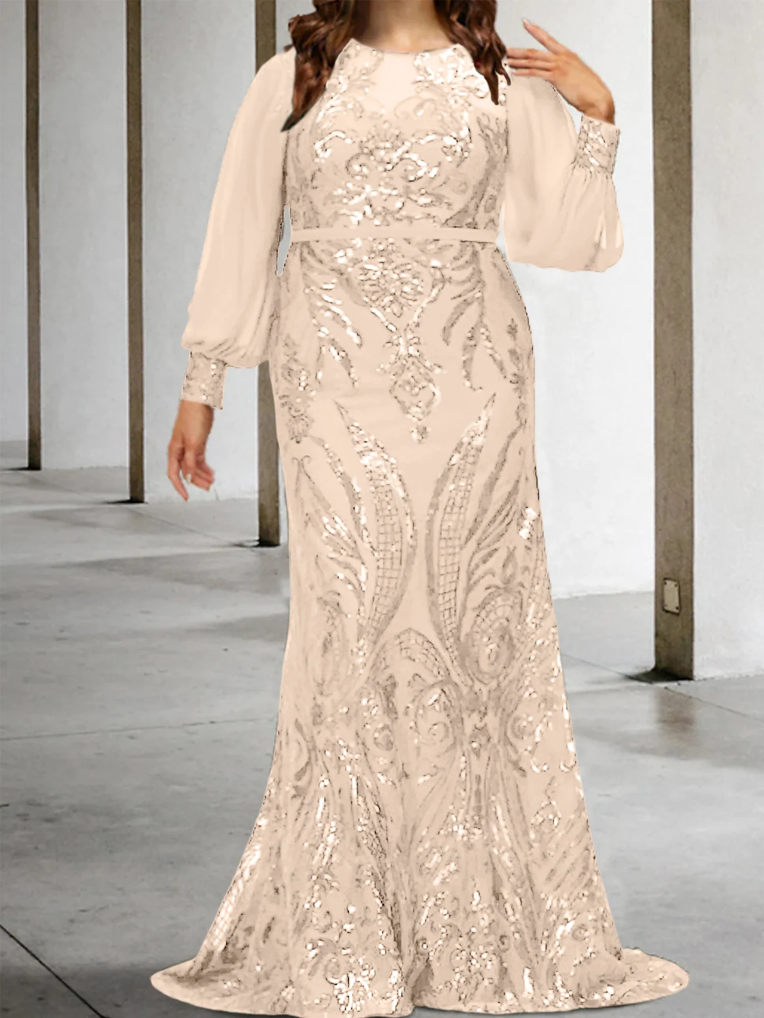 Sheath/Column Mother of the Bride Dresses with Sequins - Image 34