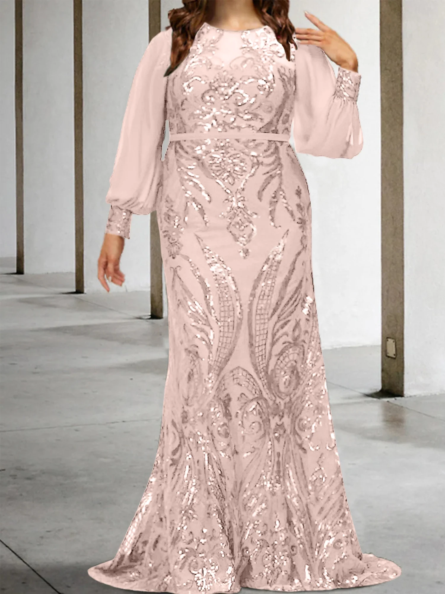 Sheath/Column Mother of the Bride Dresses with Sequins - Image 35