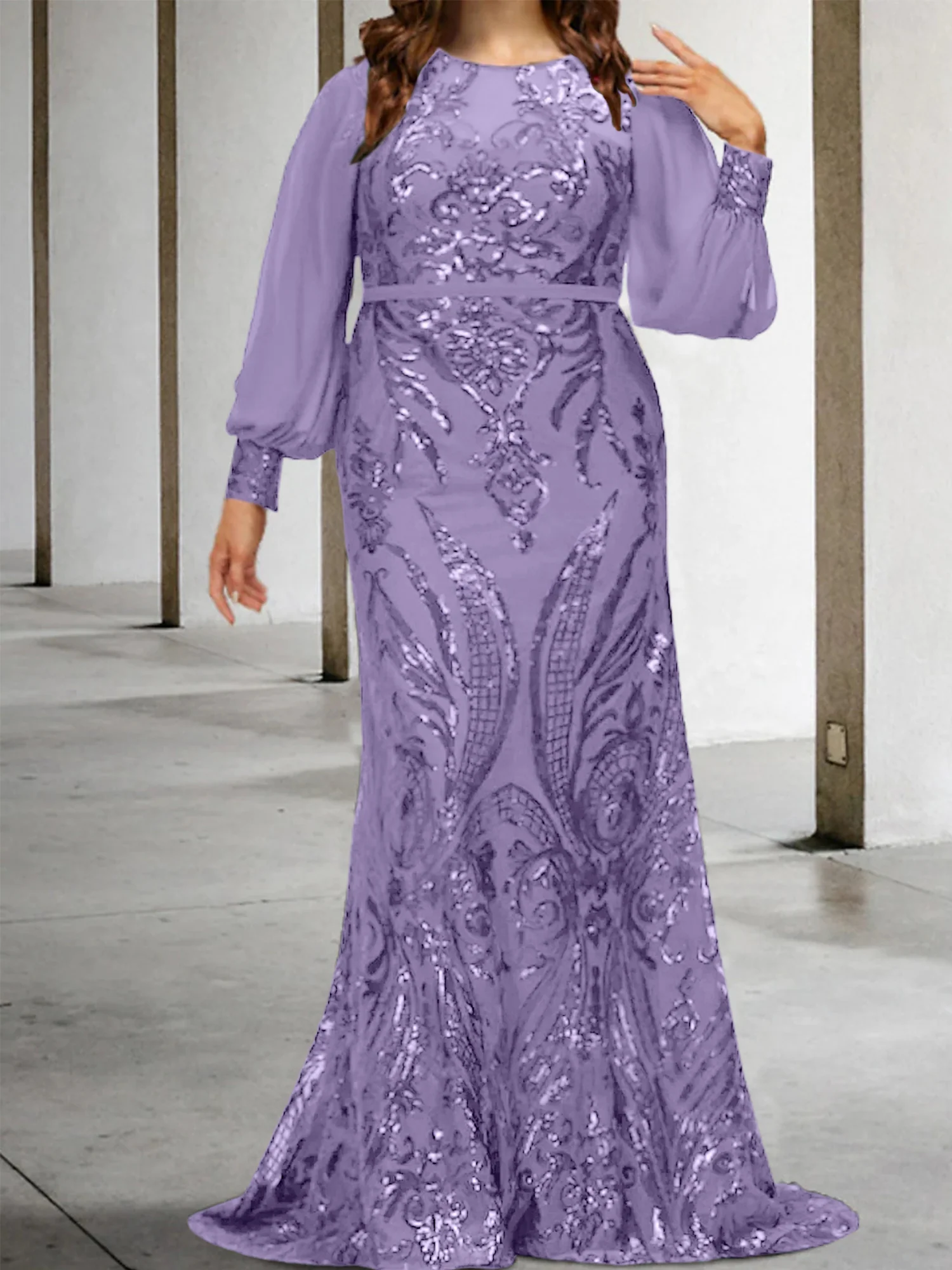 Sheath/Column Mother of the Bride Dresses with Sequins - Image 36