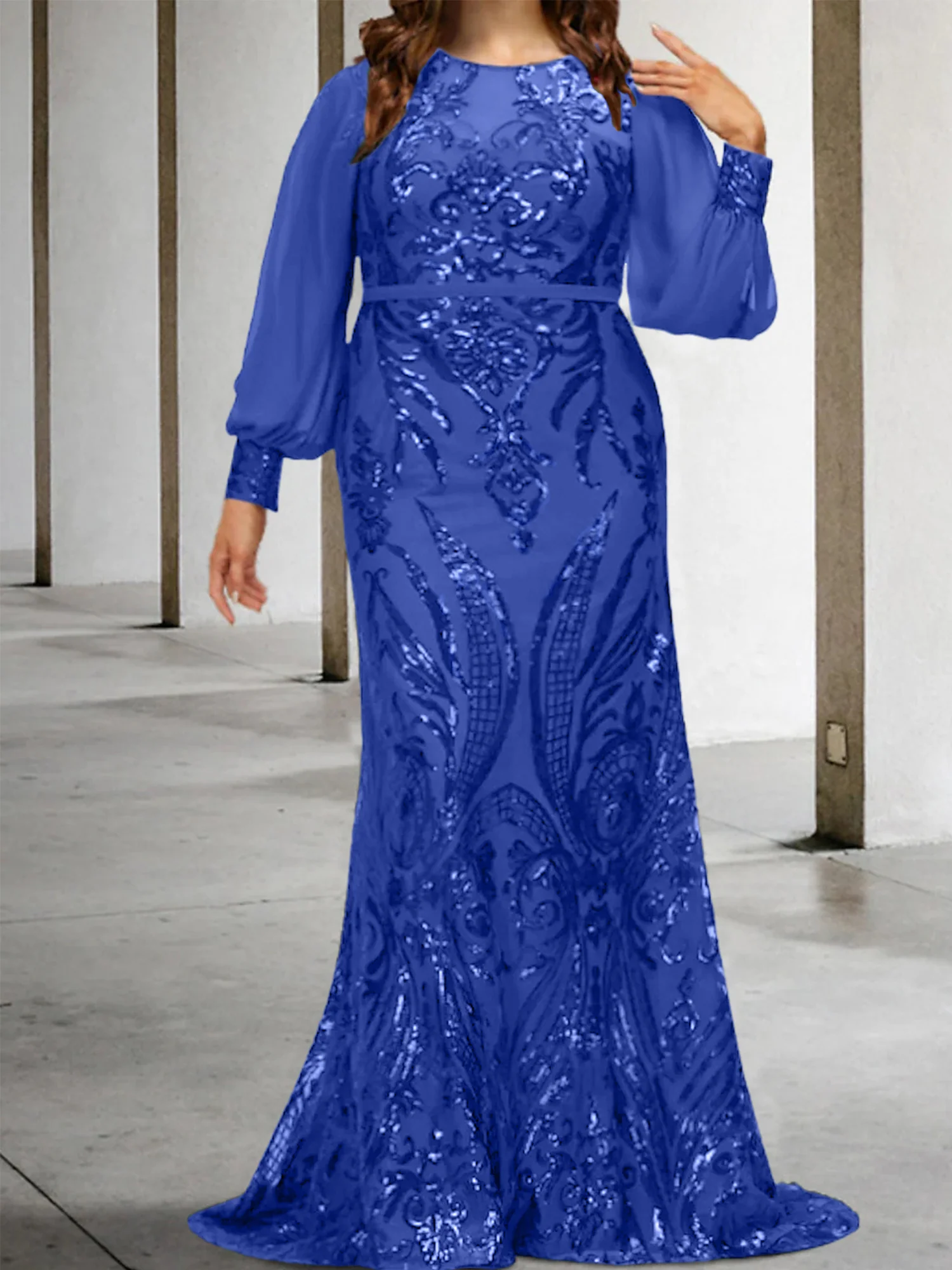 Sheath/Column Mother of the Bride Dresses with Sequins - Image 37