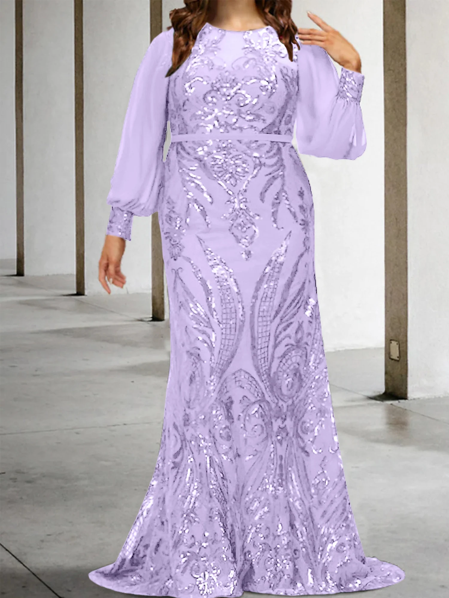 Sheath/Column Mother of the Bride Dresses with Sequins - Image 39