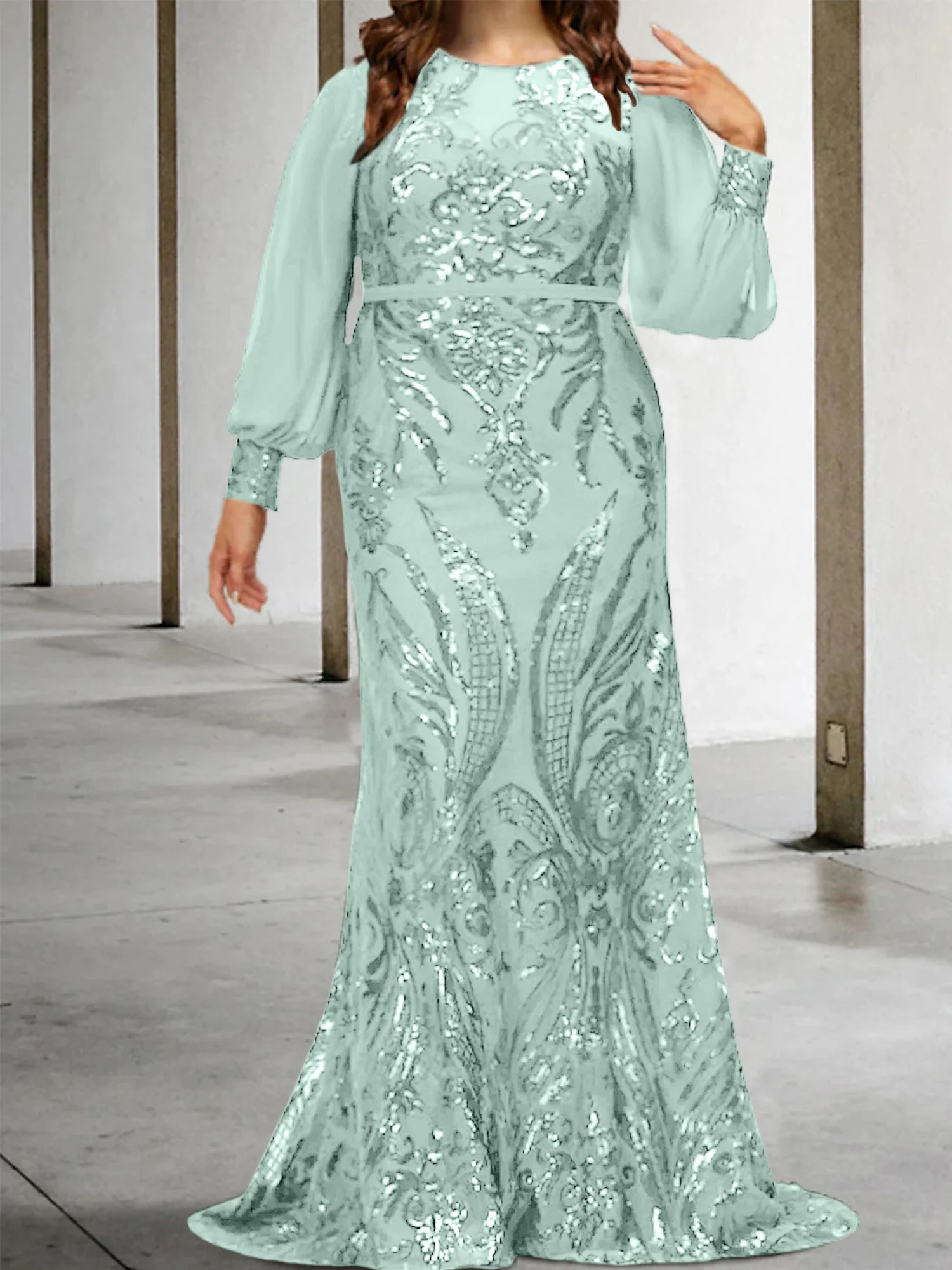 Sheath/Column Mother of the Bride Dresses with Sequins - Image 42