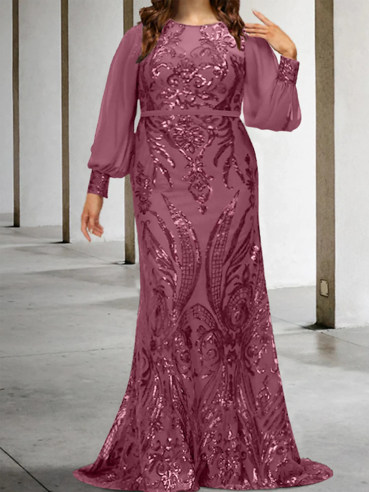 Sheath/Column Mother of the Bride Dresses with Sequins - Image 43