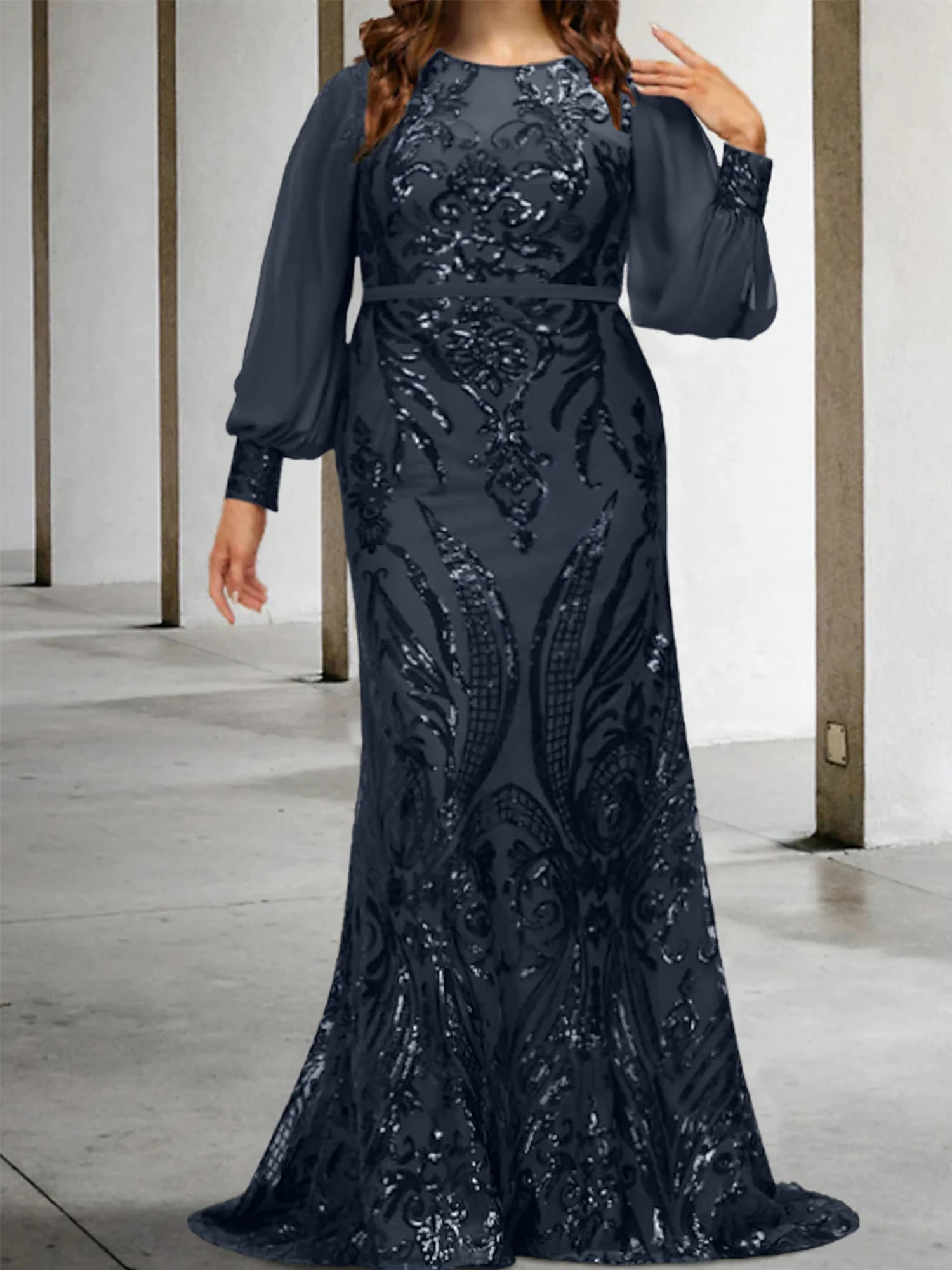 Sheath/Column Mother of the Bride Dresses with Sequins - Image 45