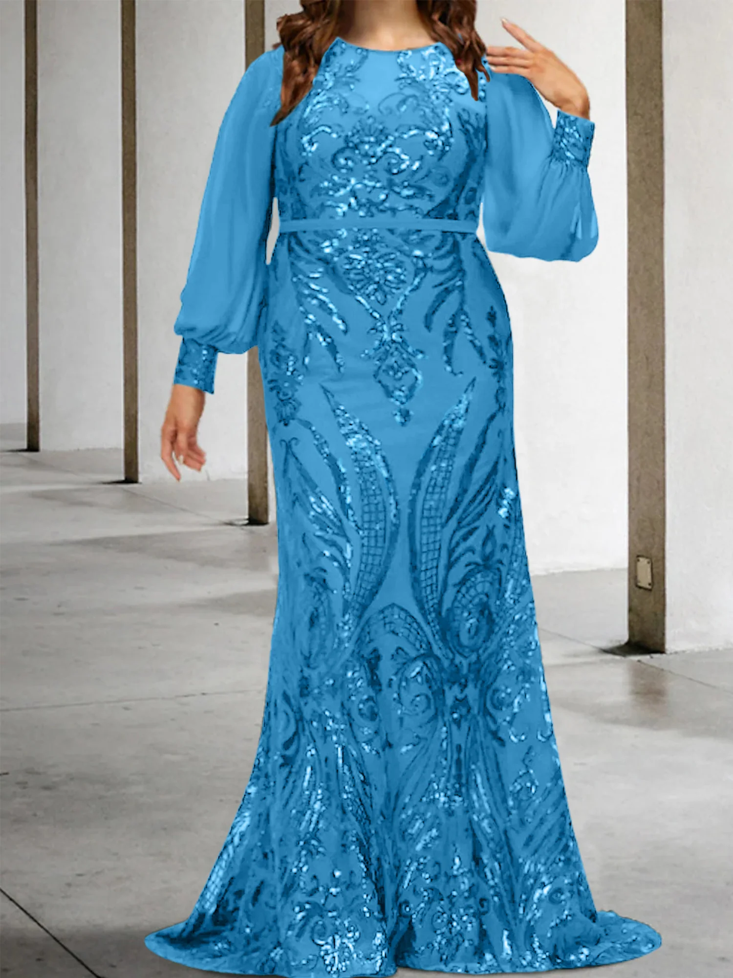 Sheath/Column Mother of the Bride Dresses with Sequins - Image 46