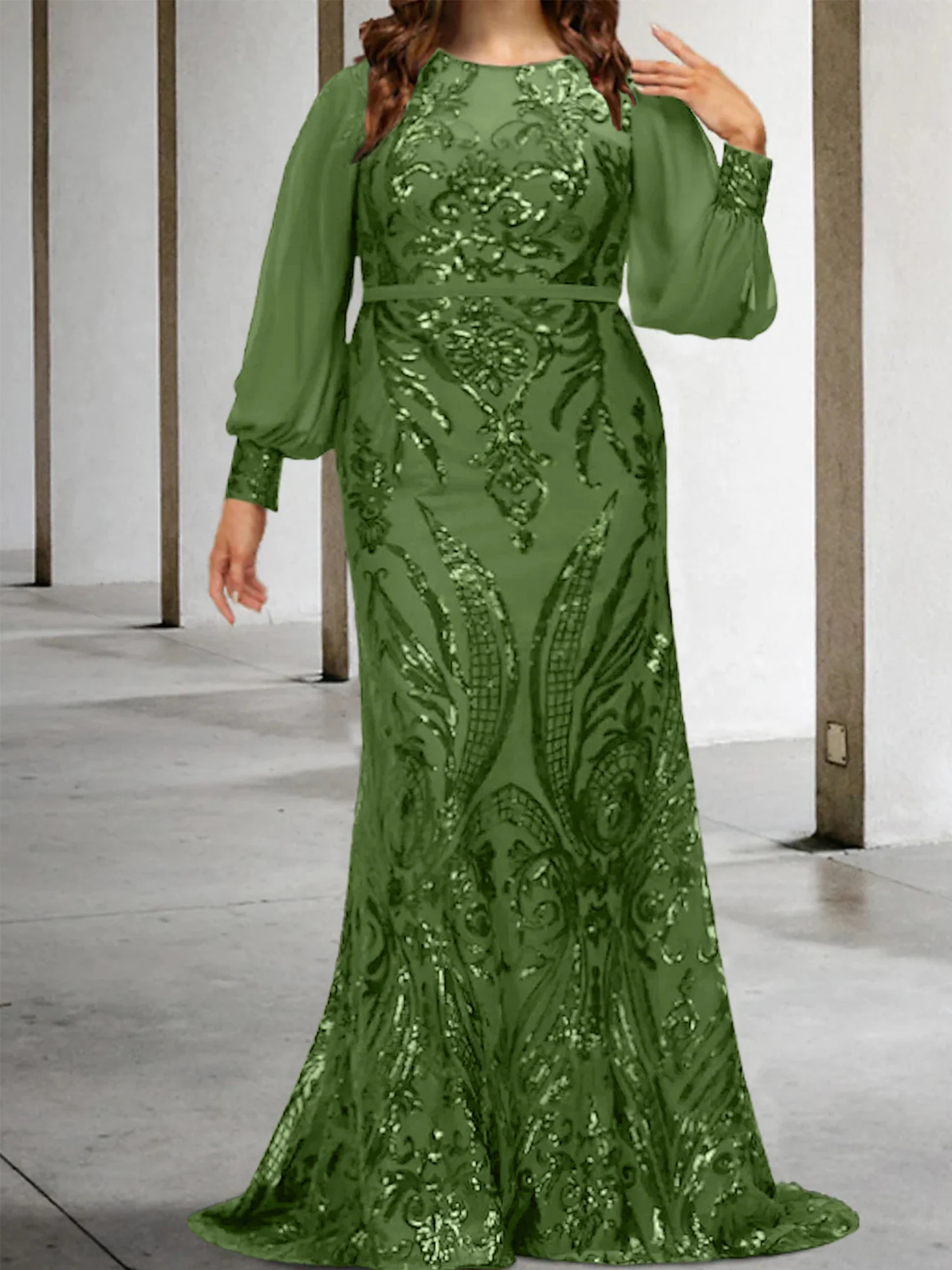 Sheath/Column Mother of the Bride Dresses with Sequins - Image 48