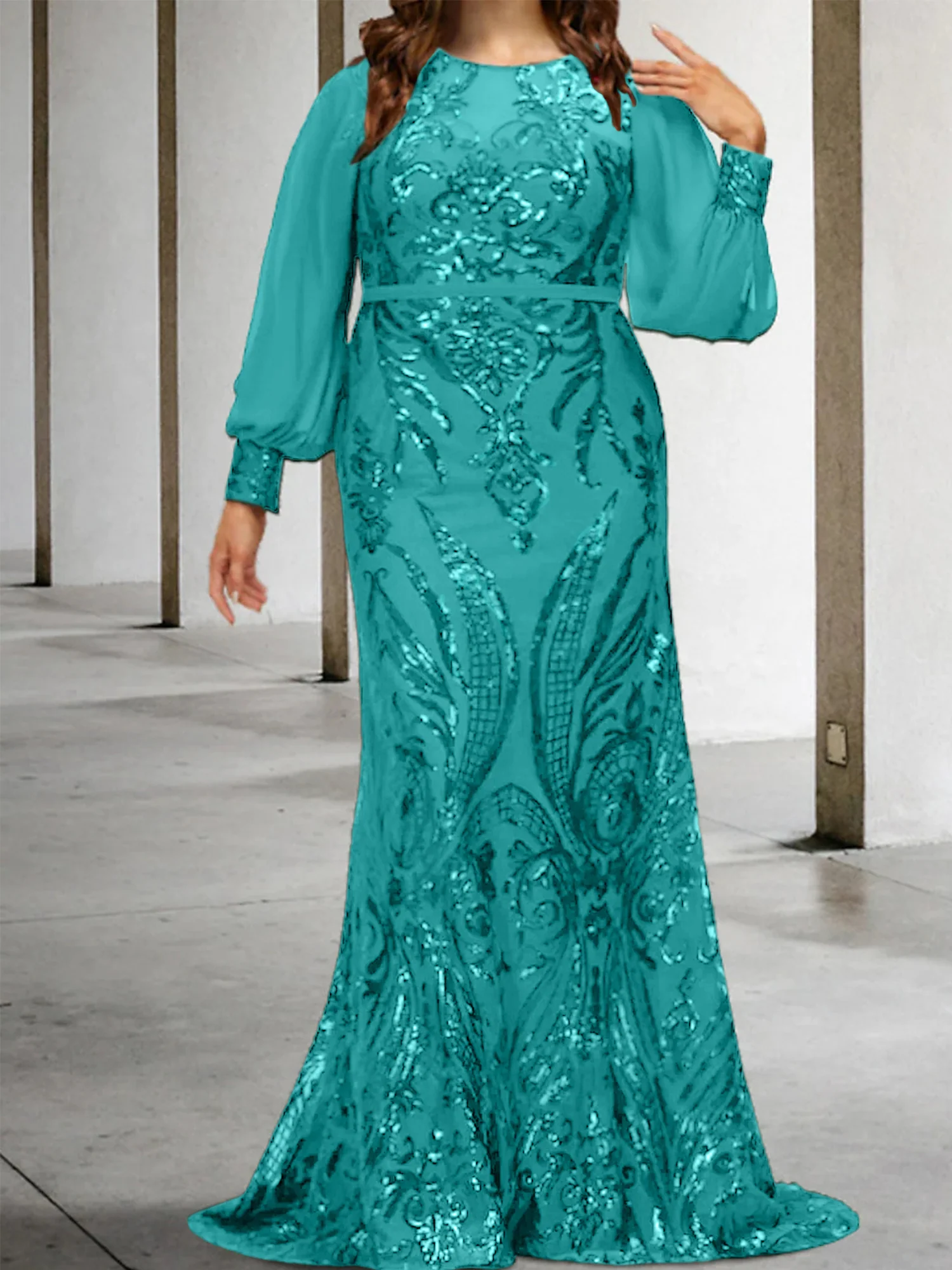 Sheath/Column Mother of the Bride Dresses with Sequins - Image 5