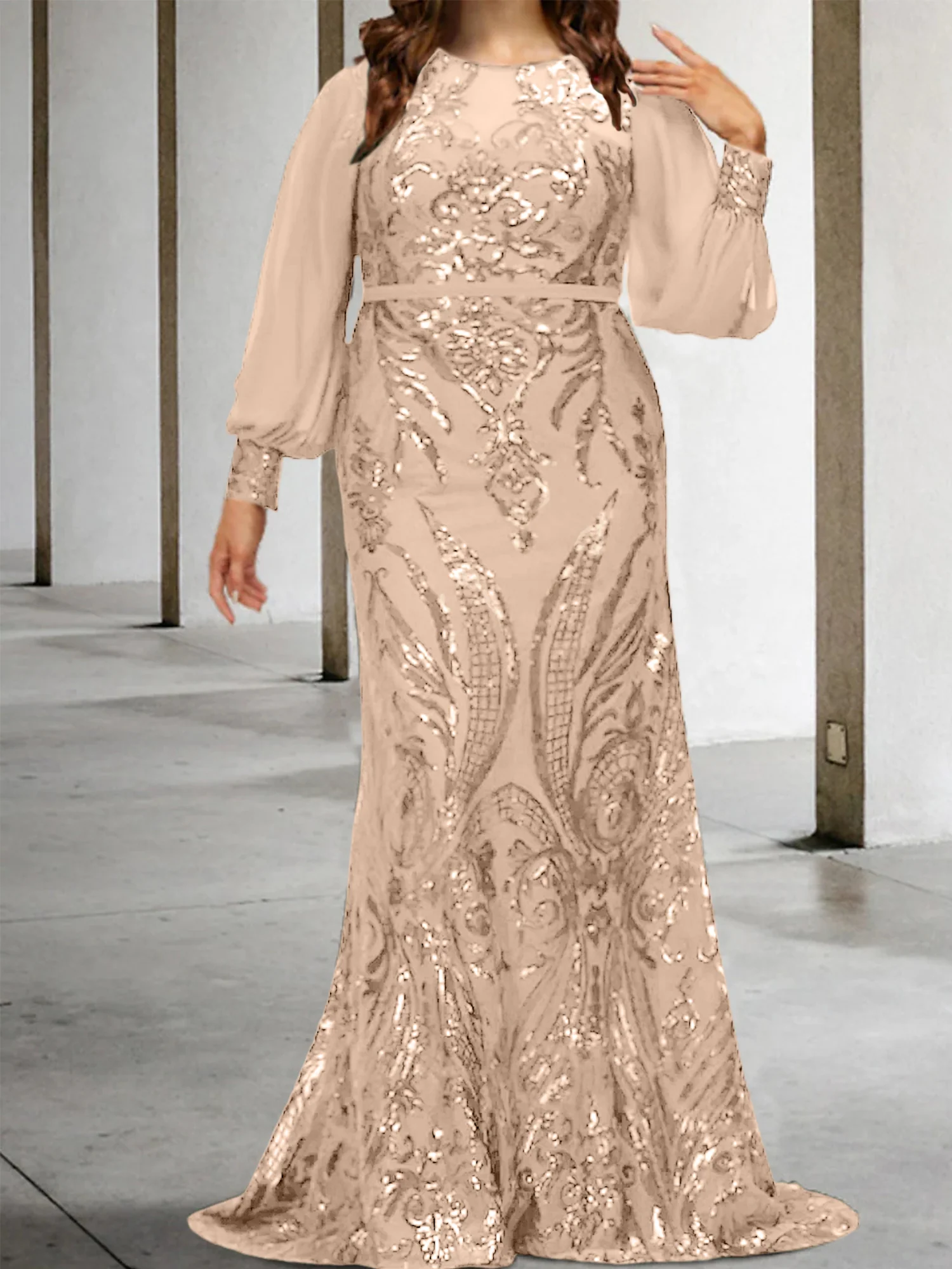 Sheath/Column Mother of the Bride Dresses with Sequins - Image 51