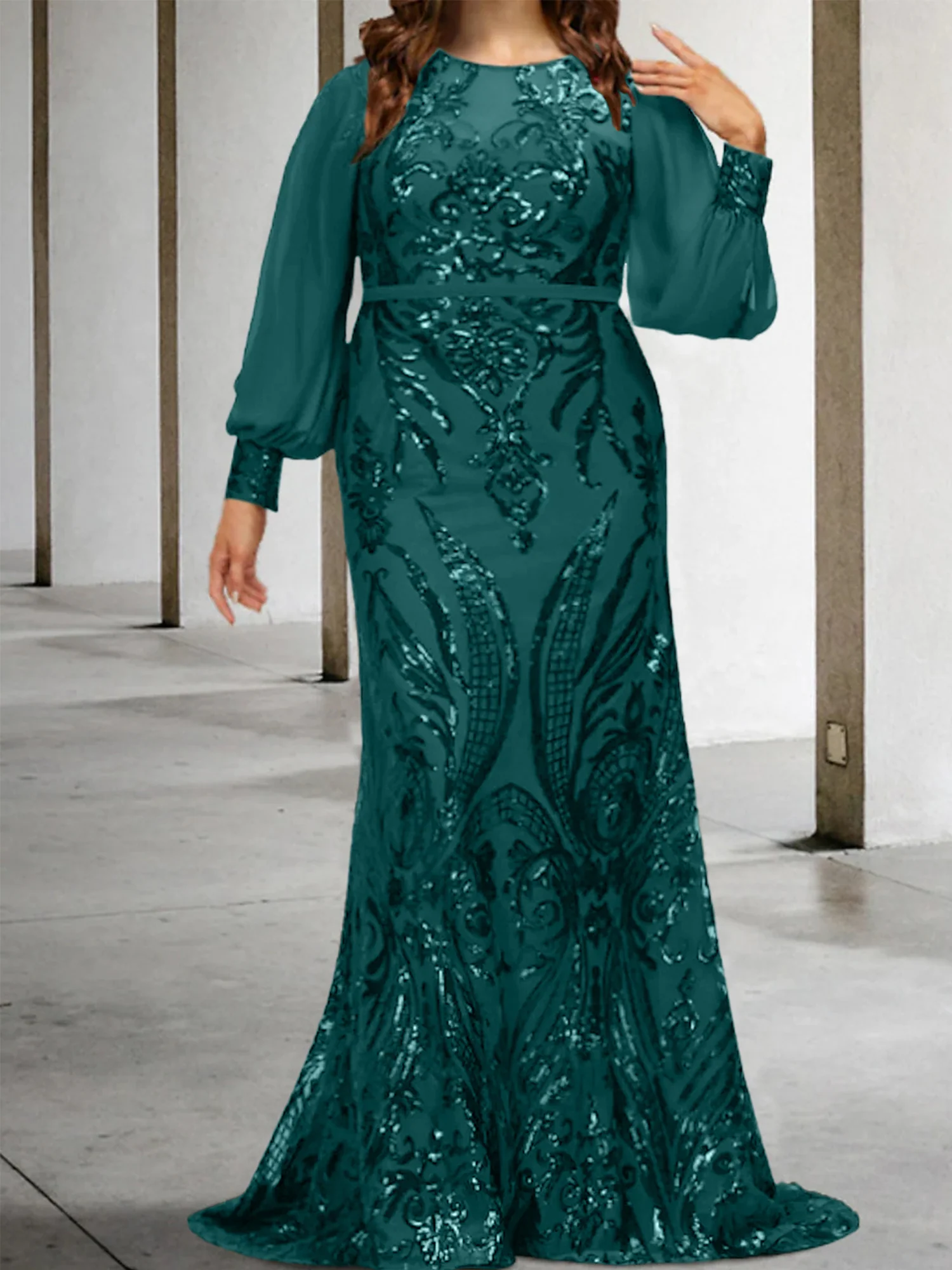 Sheath/Column Mother of the Bride Dresses with Sequins - Image 52
