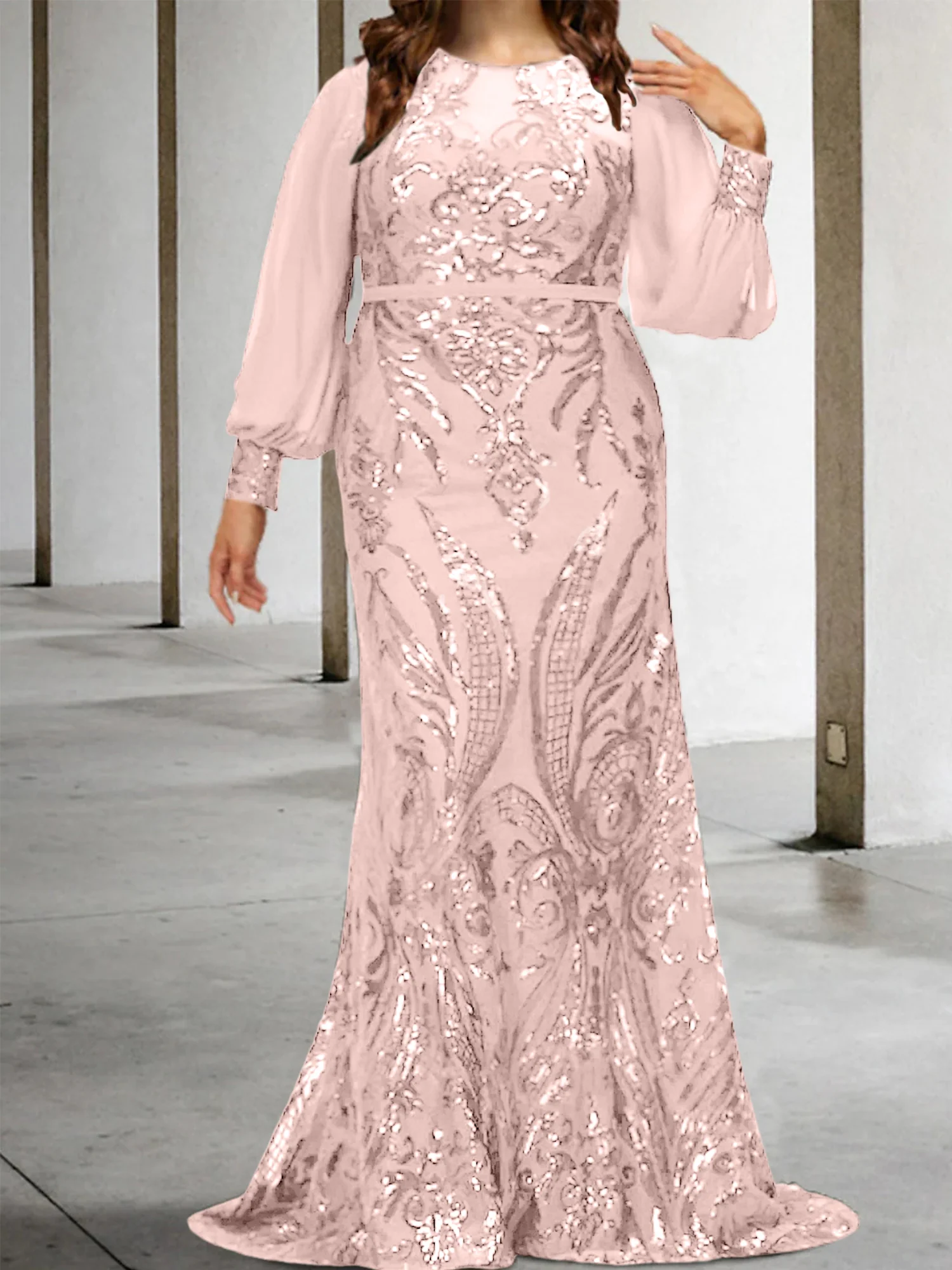 Sheath/Column Mother of the Bride Dresses with Sequins - Image 53