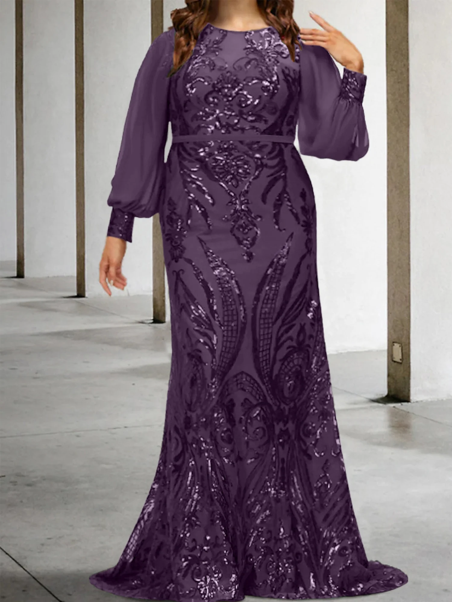 Sheath/Column Mother of the Bride Dresses with Sequins - Image 55