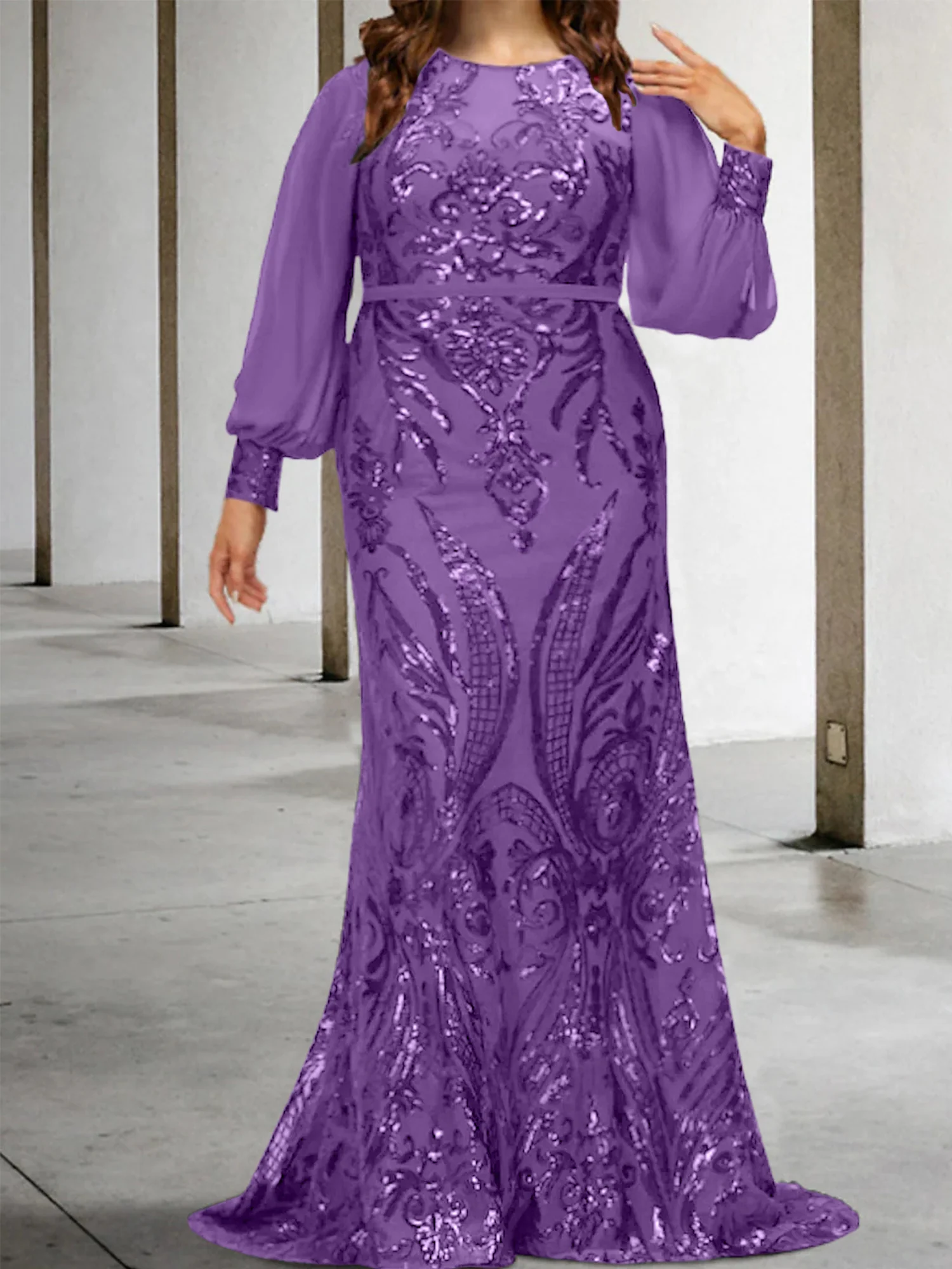 Sheath/Column Mother of the Bride Dresses with Sequins - Image 56