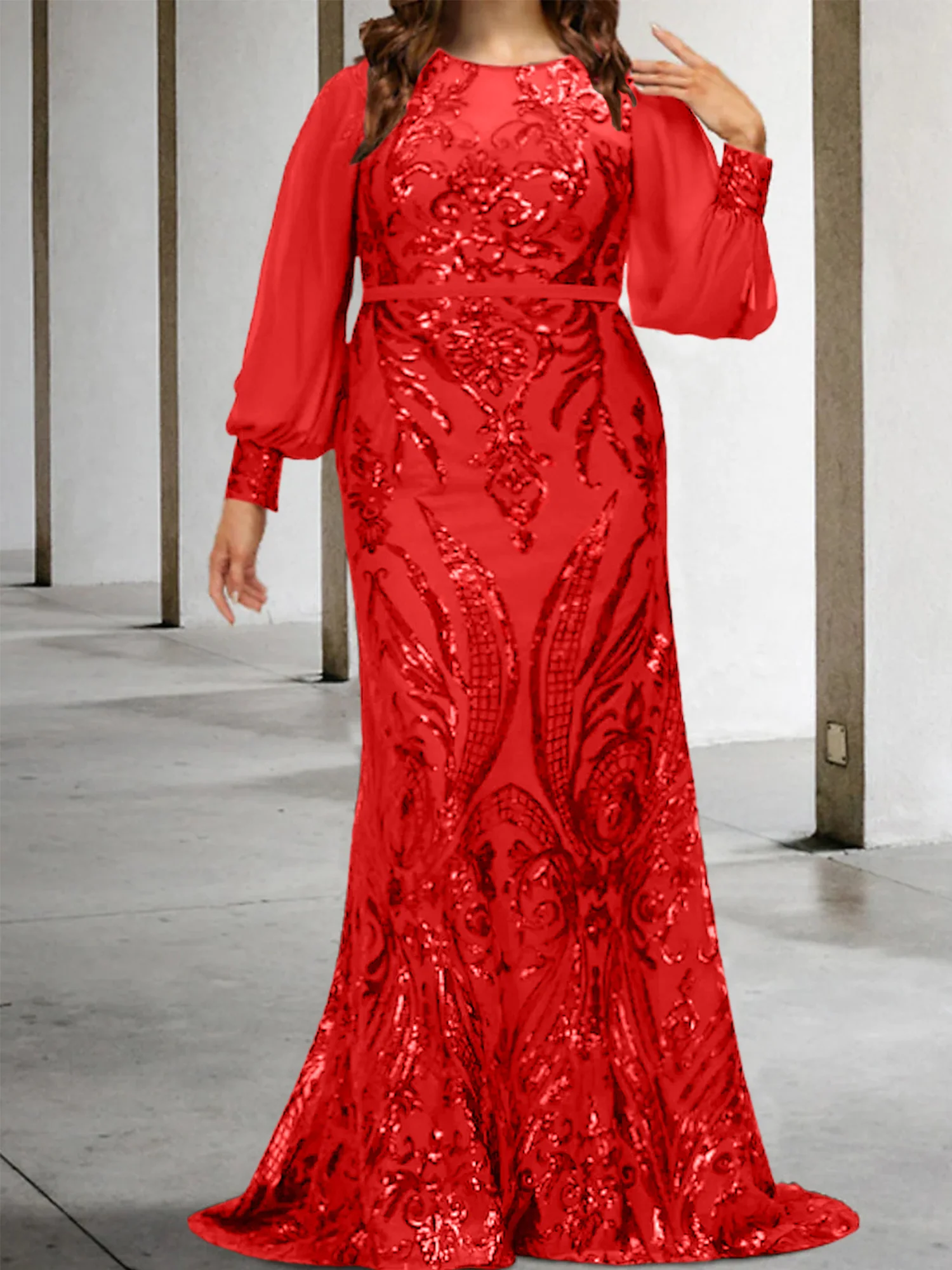 Sheath/Column Mother of the Bride Dresses with Sequins - Image 57