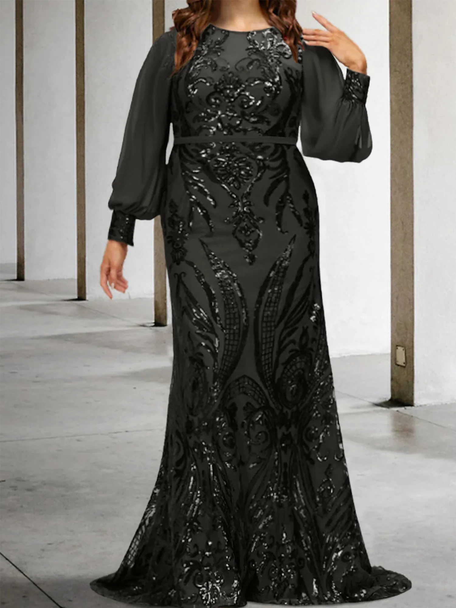 Sheath/Column Mother of the Bride Dresses with Sequins - Image 6