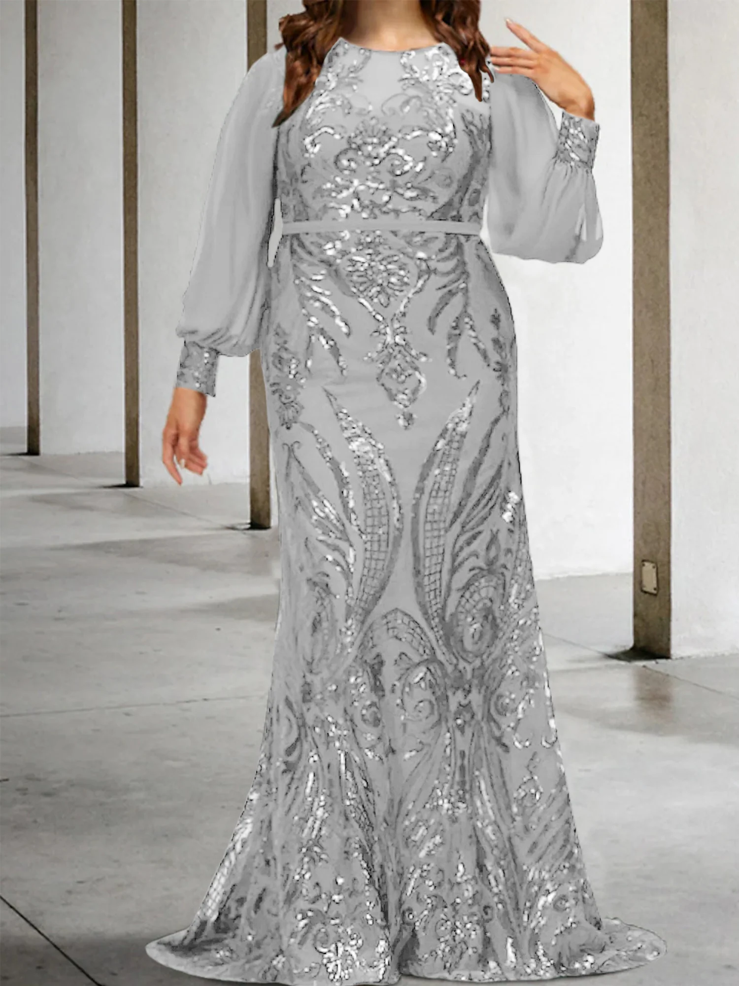 Sheath/Column Mother of the Bride Dresses with Sequins - Image 62