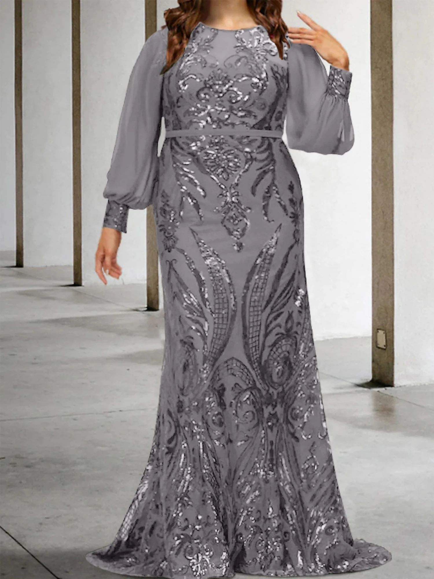 Sheath/Column Mother of the Bride Dresses with Sequins - Image 63